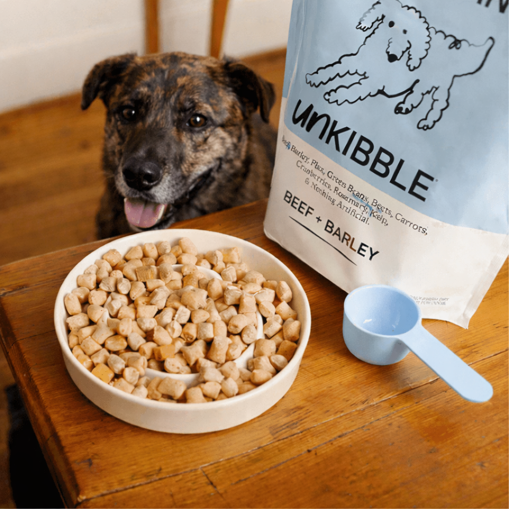 piper and Spot and Tango the unkibble dog food